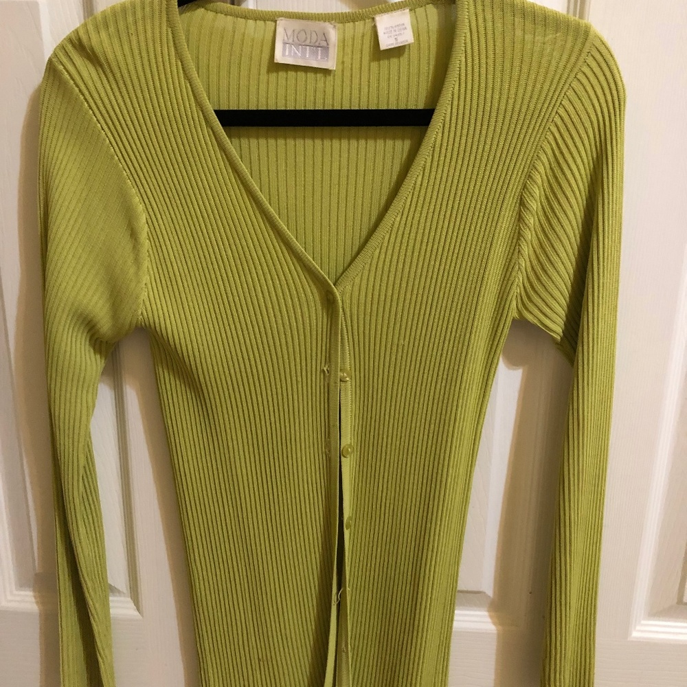 sweater/  and or sweater set.... LIME green